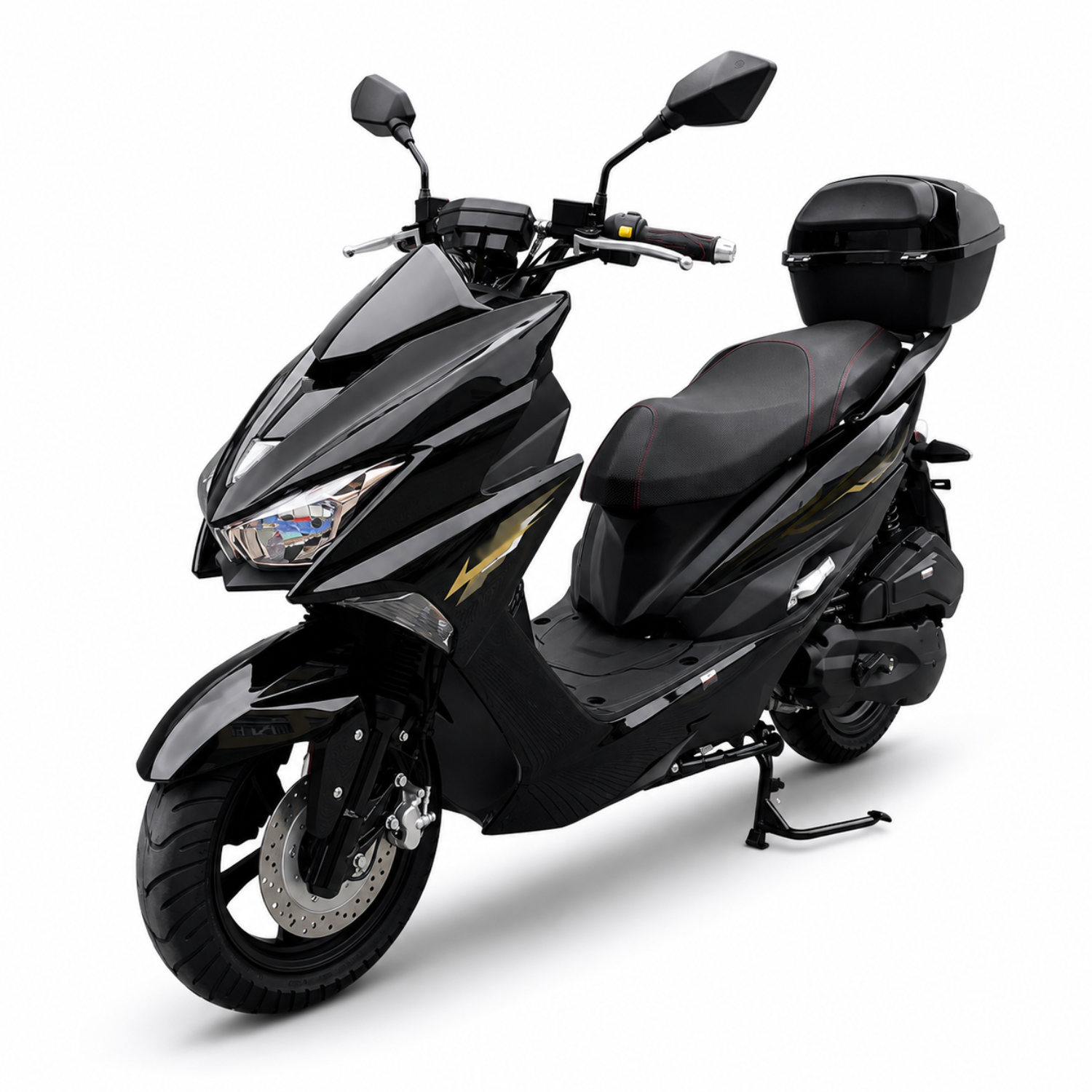 Black gas scooter