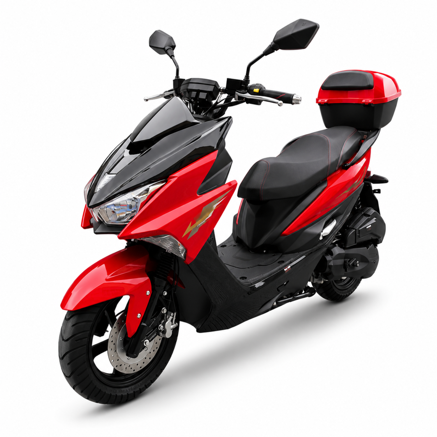 Red gas scooter